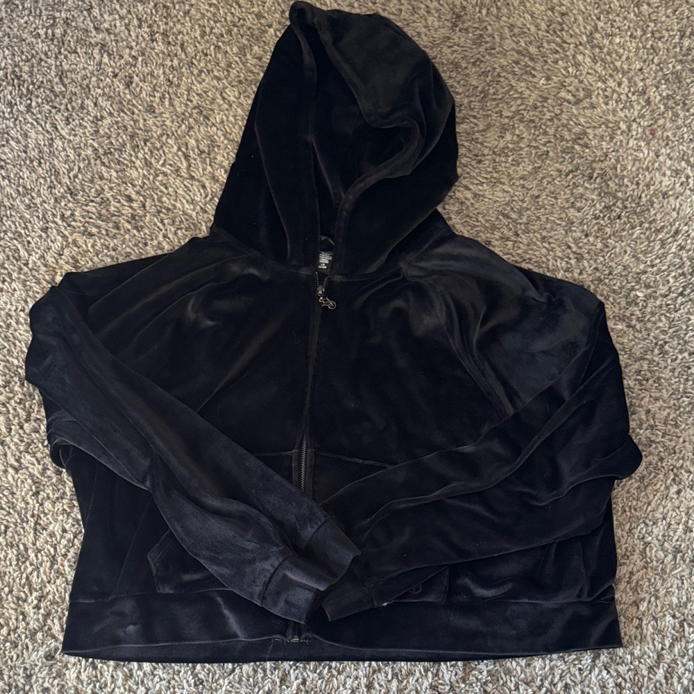 Victoria secret on point velour zip up